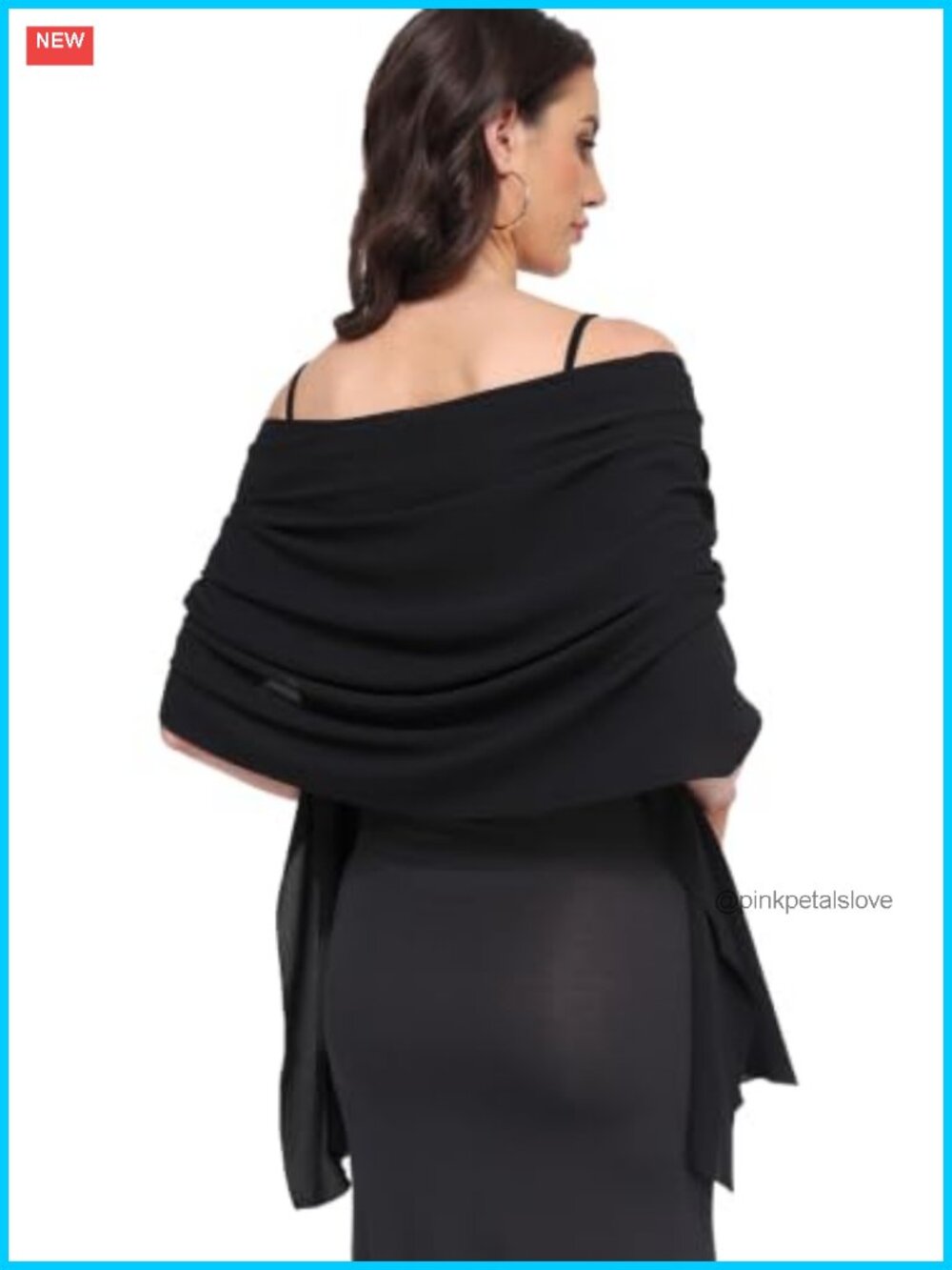 Plus Size Chiffon Wrap for Evening Dress Bridal Shower Elegant Pashmina